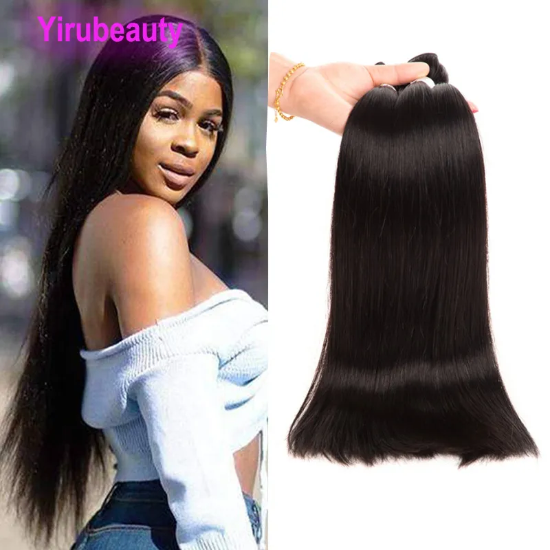 Malezyjskie ludzkie włosy 4 sztuki/działka 30-38 cali jedwabiście prosta fala ciała Weves Weves Virgin Hair Double Wefts Hurtowe cztery szt. 32 36 38