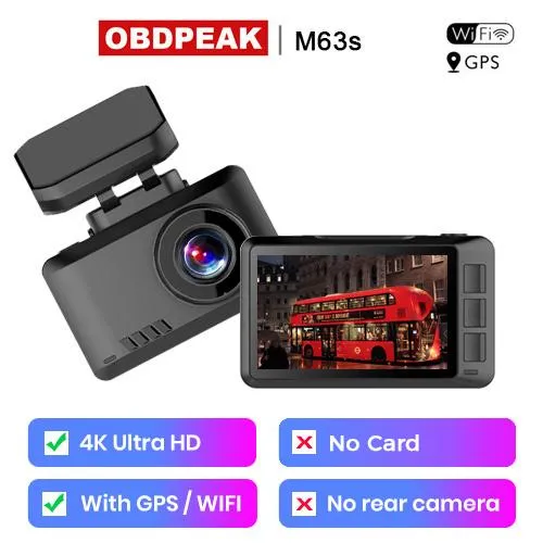 Auto Video 4k Dash CAM WiFi GPS Track DVR Ultra HD 3840 * 2160P Geste PO  Auto Camera Recorder 24h Parken Mit Hinten Von 129,02 €