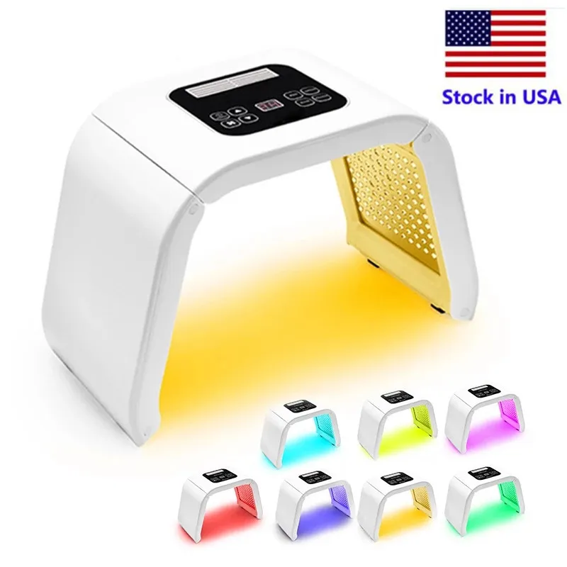 Stock in USA Professional 7 Colors PDT Led Mask Facial Light Therapy Skin Rejuvenation Device Spa Acne Remover Anti-Wrinkle BeautyTreatment