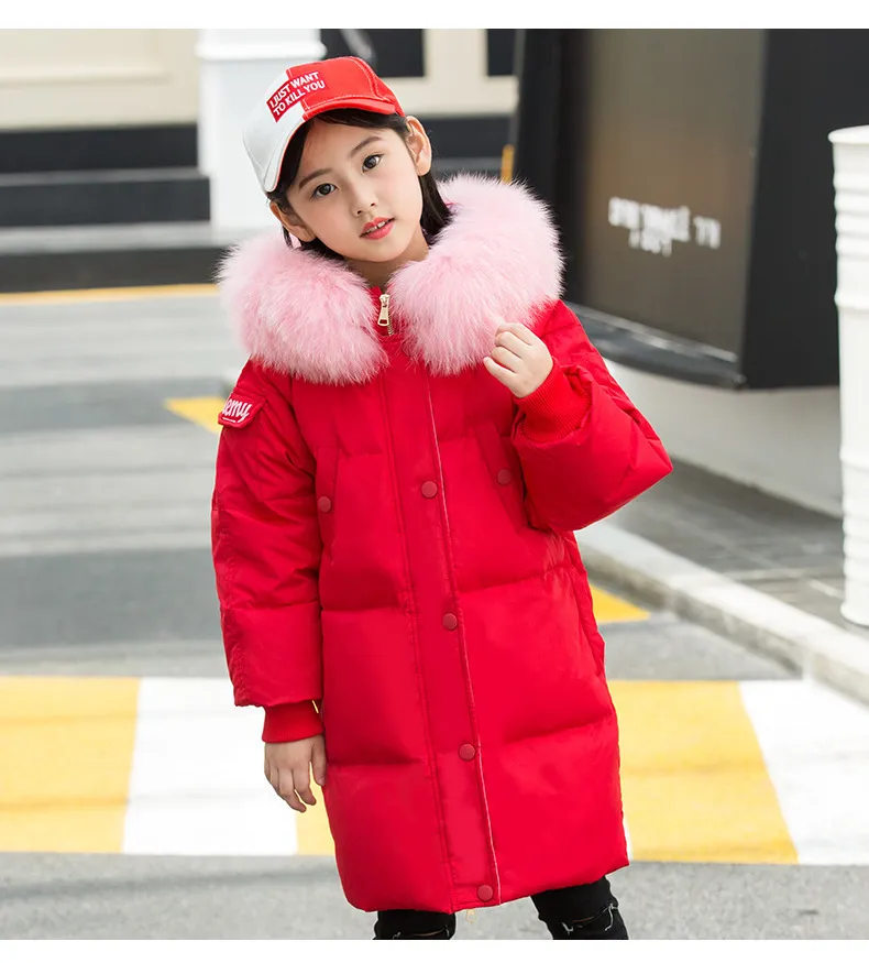 2020 OLEKID Girls Winter Girls Winter Coats Thicken Warm