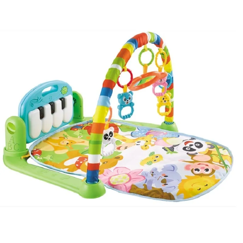 Baby Music Rack Play Mat Kid Rug Pussel Matta Piano Spädbarn Playmat Early Education Gym Crawling Game Pad Toy 0-6-8-12 Månader LJ200911