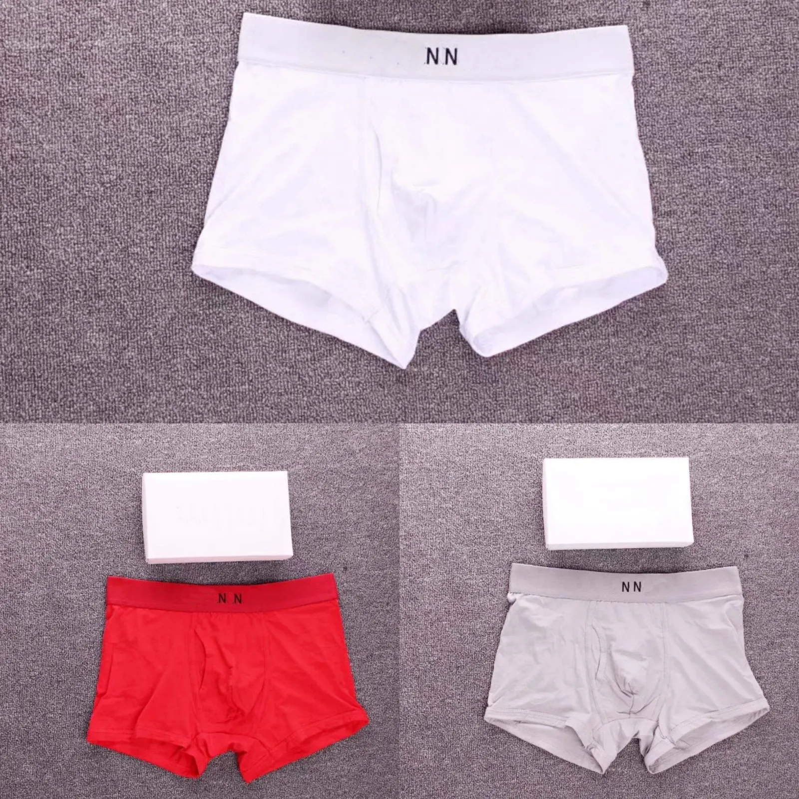 Herren Boxer Unterhosen Klassische Brief Shorts Unterwäsche Atmungsaktiv lässig Komfortables Paris Mode Kurze Hosen