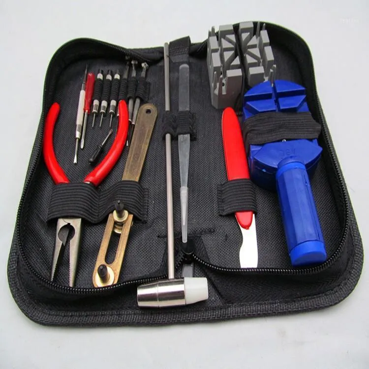 Kits d'outils de réparation en gros - 16pcs un ensemble d'outils de montre Zip Case Holder Opener Remover Clé Tournevis Horloger Accessoires1