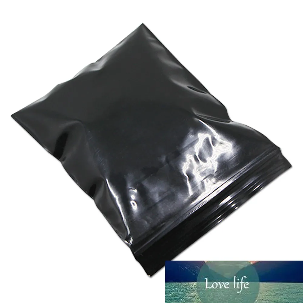 100Pcs/Lot Retail Black Plastic Package Bags Reclosable Zipper Bags Jeuches Dust Proof