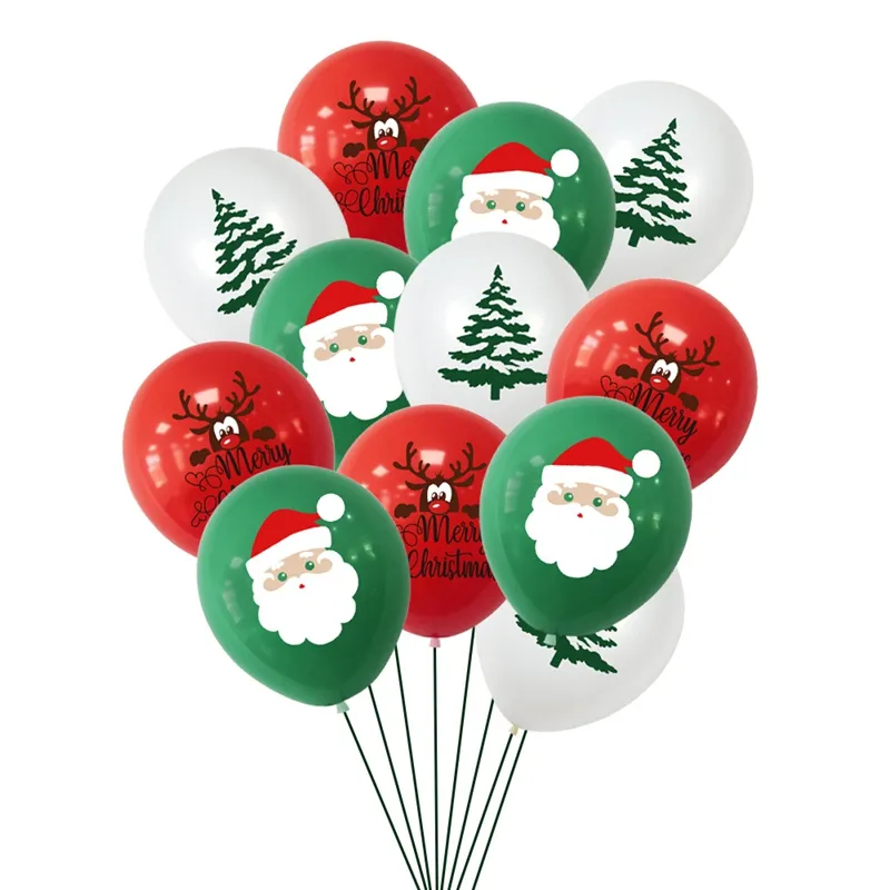 12-дюймовый Санта-Клаус Рождественская елка Латексный шар Воздушные шары Веселая рождественская вечеринка Воздушные шары Дети День рождения Украшения Поставки WLY BH4512