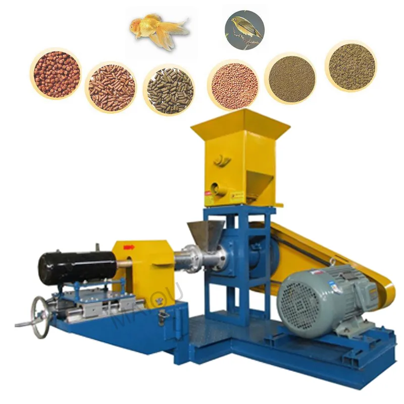 1PC Special Offer Animal Feed Processing Machine / Extruded Feed Pellet Machine Floating FIsh Feed Manufacturing Machine