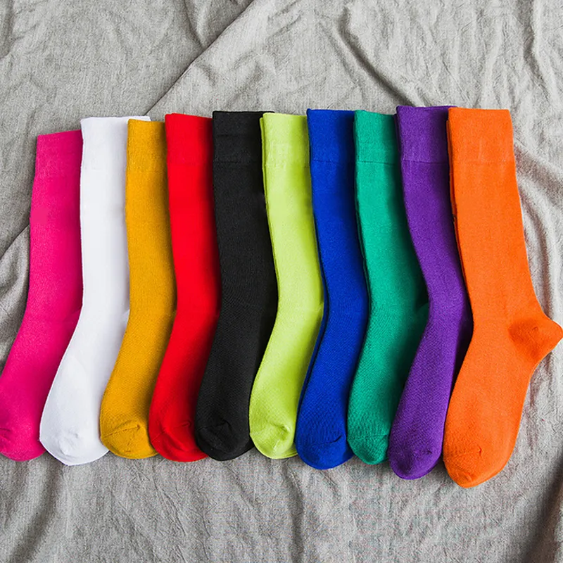 Candy Color Brev Strumpor Kvinnor Flickor Casual Bomull Sockor Andas för Presentfest Fashion Hosiery Partihandel Pris