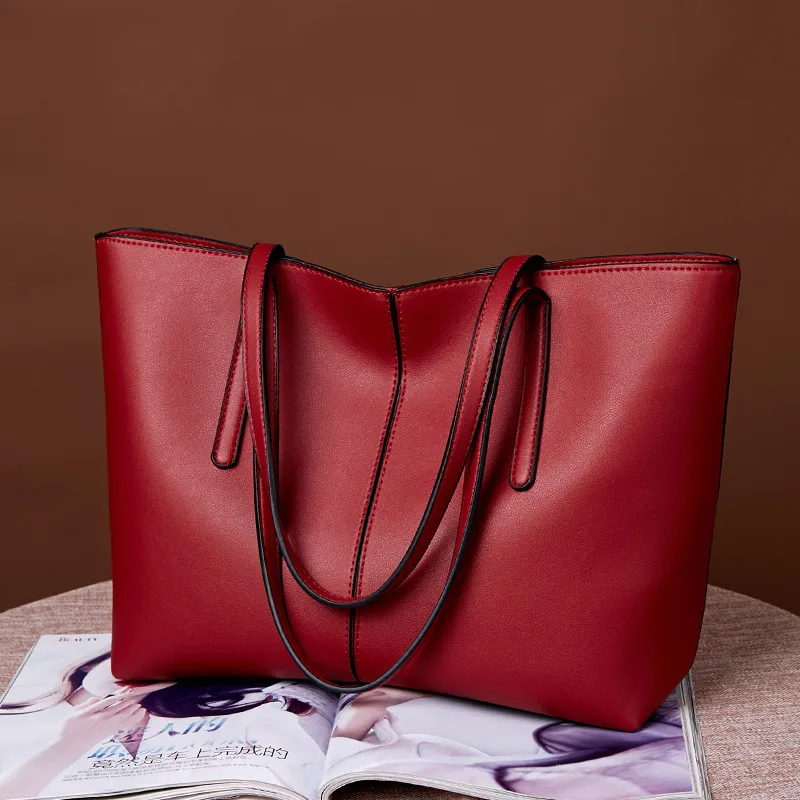 Hot Sale 2020 Hot Solds Women Fashion Handbag Versatile Large Capacity Shoulder Pu Women's Bag Casual Tote Bag Business