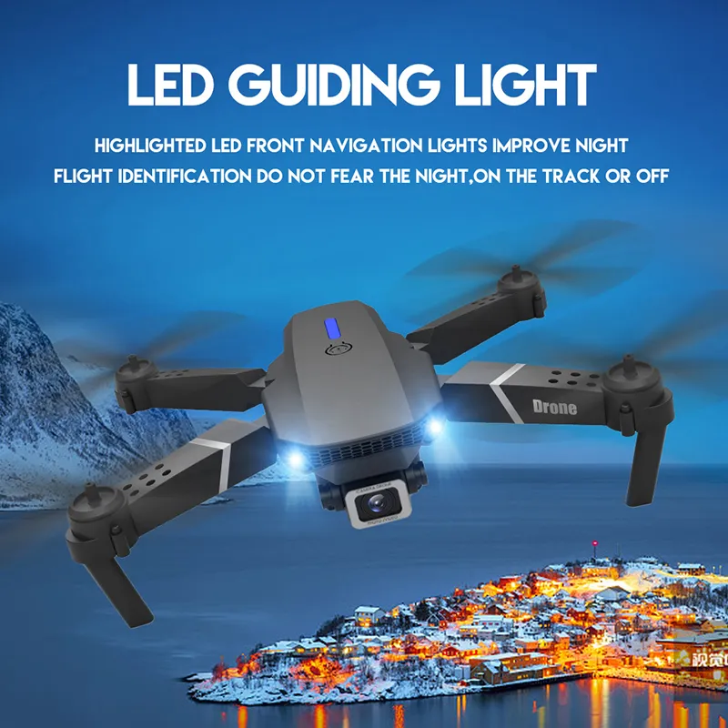 E88 PRO E525 Mini quadcopter drones 4K HD Double/single Camera With Wide Angle Height Hold RC Foldable E525 drons