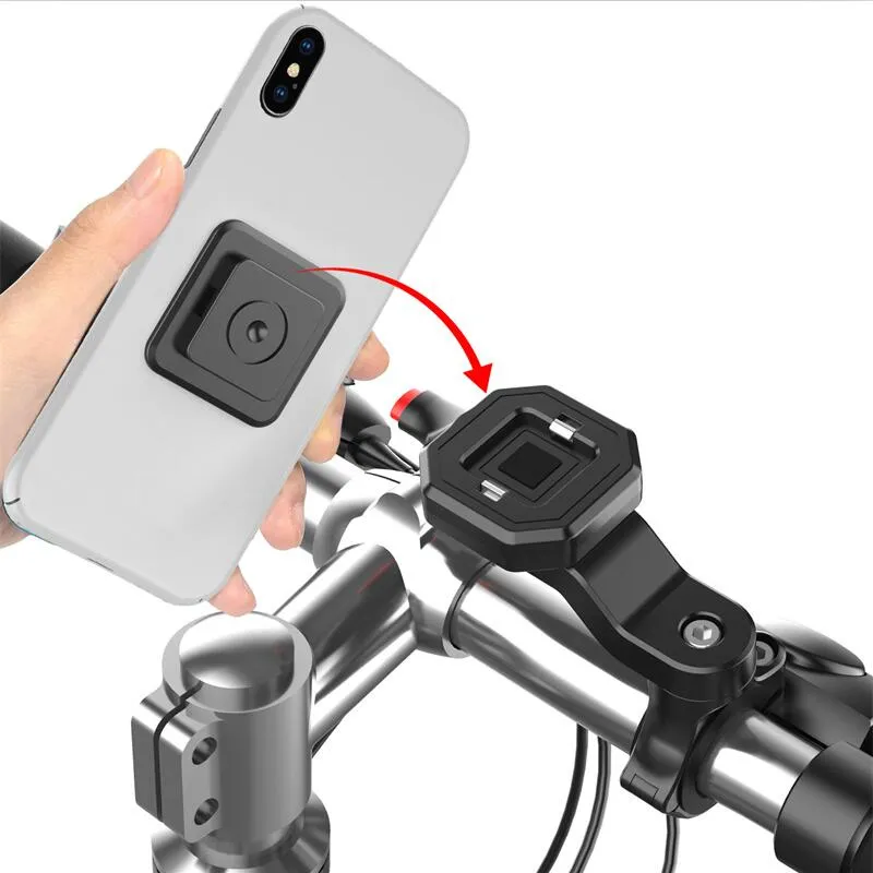 Quick Lock Uninstall Motocicleta Bike Telefone Suporte Suporte de Suporte Moto Bicicleta Guiador Montagem Suporte para Xiaomi iPhone Samsung