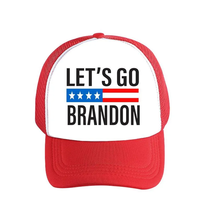 LET`S GO BRANDON Red Baseball Cap Dome Printed Sun Cotton Hat Spring Summer Autumn Winter Caps