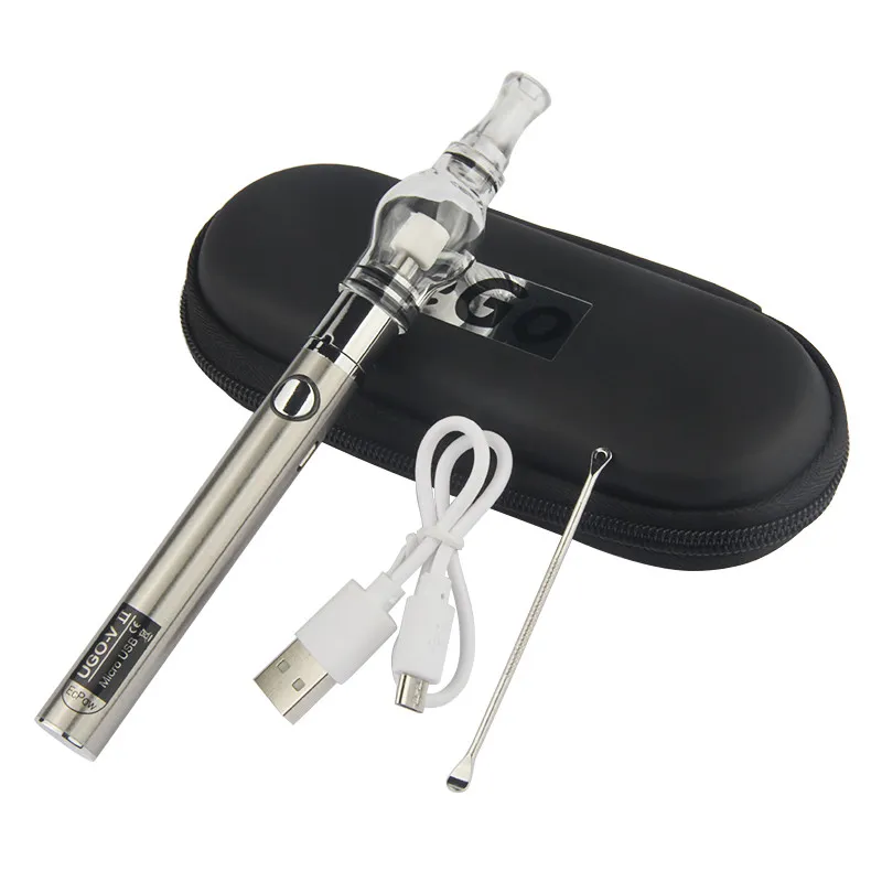 Ego-T Wax Globe Vape Pen Starter Kit Dab Dome Attachment Vaporizer Glass Bulb Waxy Damp med UGO V II Evod Micro USB Passage
