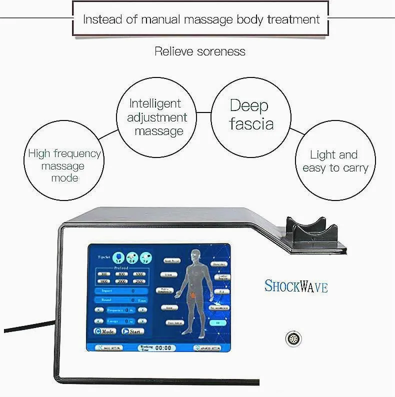 ポータブルスリム機器効果的な理学疼痛療法システム音響衝撃波疼痛緩和のための耐性衝撃波デバイス新しい2000 000 000 000ショット