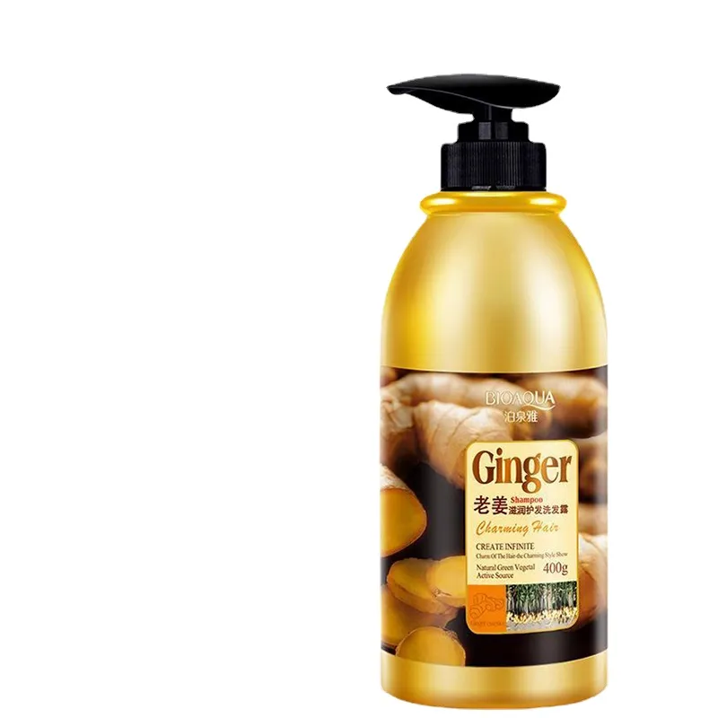 Ginger Shampoo Hair Loss No Silicone Oil Control Anti Dandruff Itching Cleansing Professional Scalp Treatment 400ML