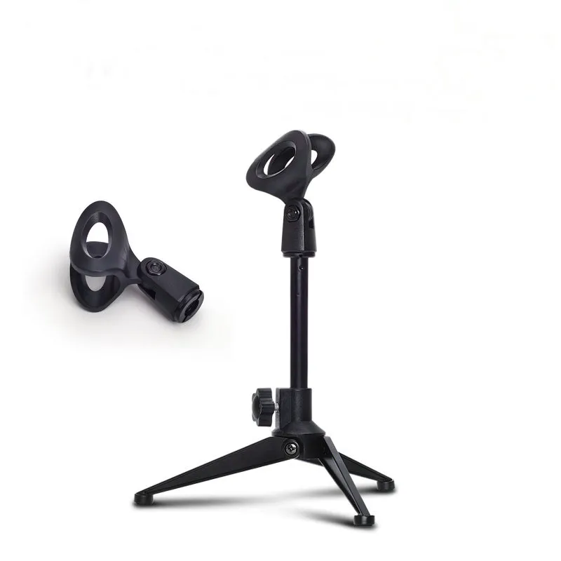 PC-03 Hot Selling Professional Adjustable Desktop Handheld Table Tripod Microphone MIC Stand Holder with Clip Mount Shock