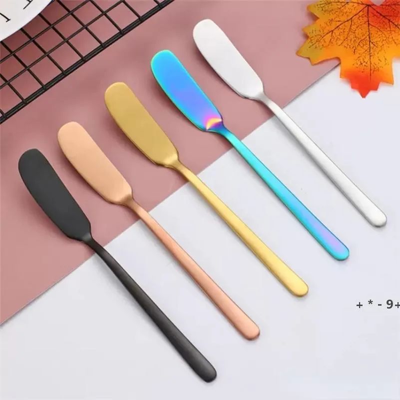 Stainless Steel Butter Knife Multipurpose Knifes Butter Spreader for Butters Cheese Jelly Jam and Dessert Breakfast Feeding Tool RRA11460