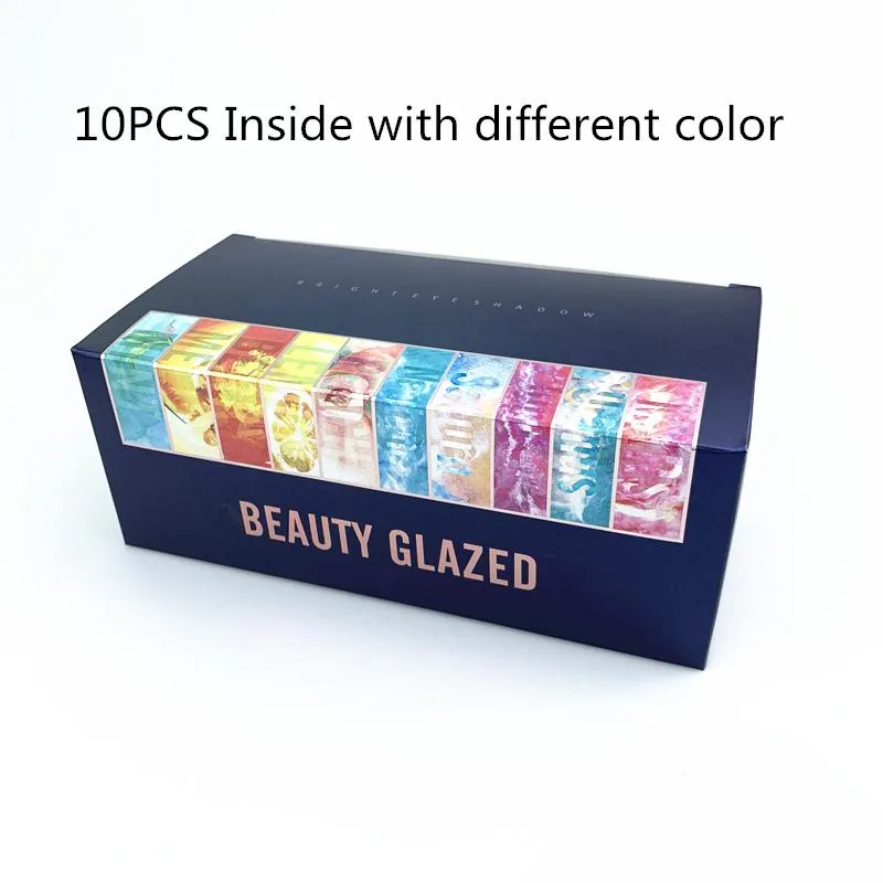 OKROKOWE PREATION Glazed Cosmetics Dift Box 10 w 1 zestaw 9 kolorowy paleta makijaż cienia do cienia do cienia do powiek Matte Matte