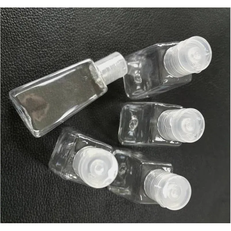 1oz flip cap travel containers plastic bottles travel empty clear refillable containers for makeup liquid sample