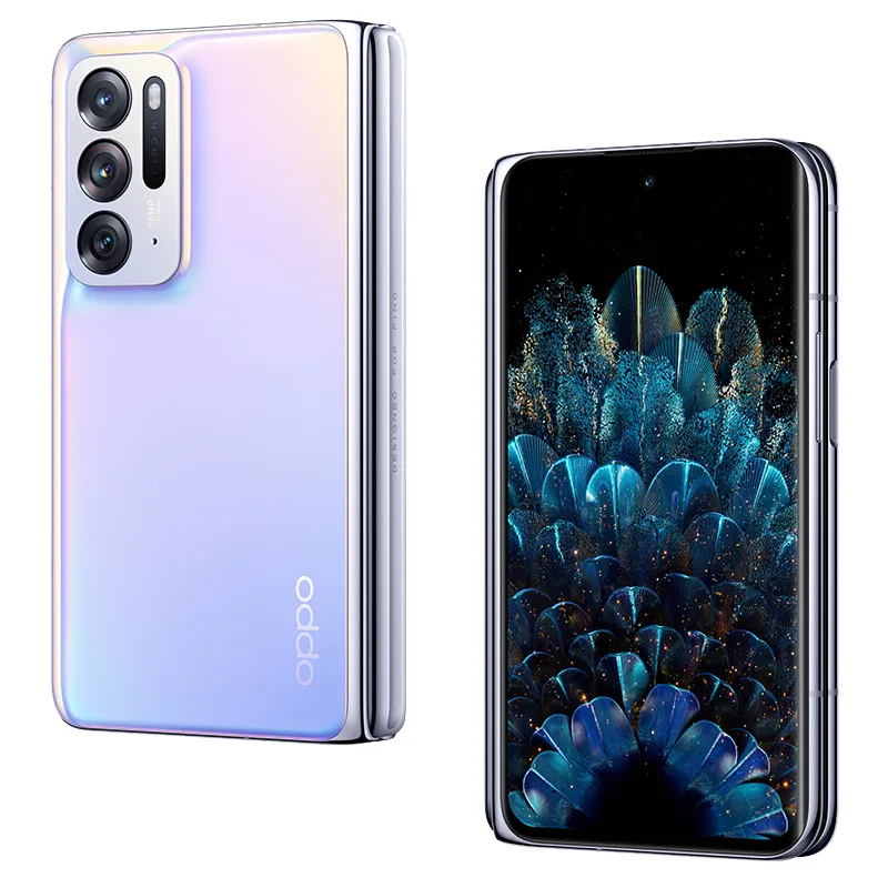 Oryginalny Oppo Znajdź N 5G Telefon komórkowy Składany 12 GB pamięci RAM 512GB ROM OCTA Core Snapdragon 888 Android 7.1 "Amoled Składany ekran 50MP AI ID Facet Fingerprint Inteligentny telefon