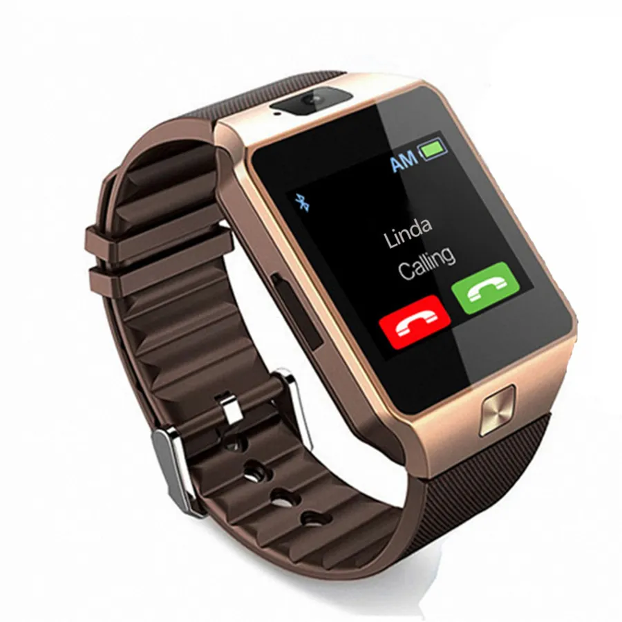 DZ09 Bluetooth Smart Watch Touch Screen per Smartwatch Android per Samsung Smart Phone con quadrante fotocamera Chiamata Risposta Passometer Sleep Tracker