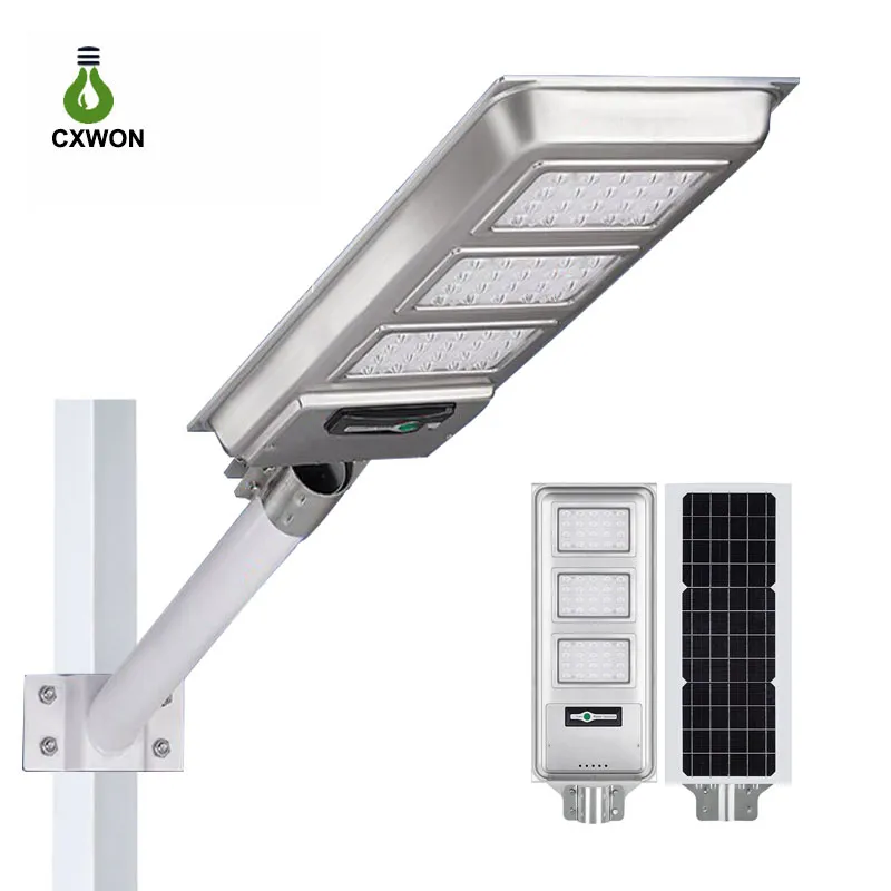 LED Solar Street Lights Radar Sensor ściana światło lampy 100W 120W 150W 200W ze stali nierdzewnej IP65 Wodoodporna z pilotem i Polaka