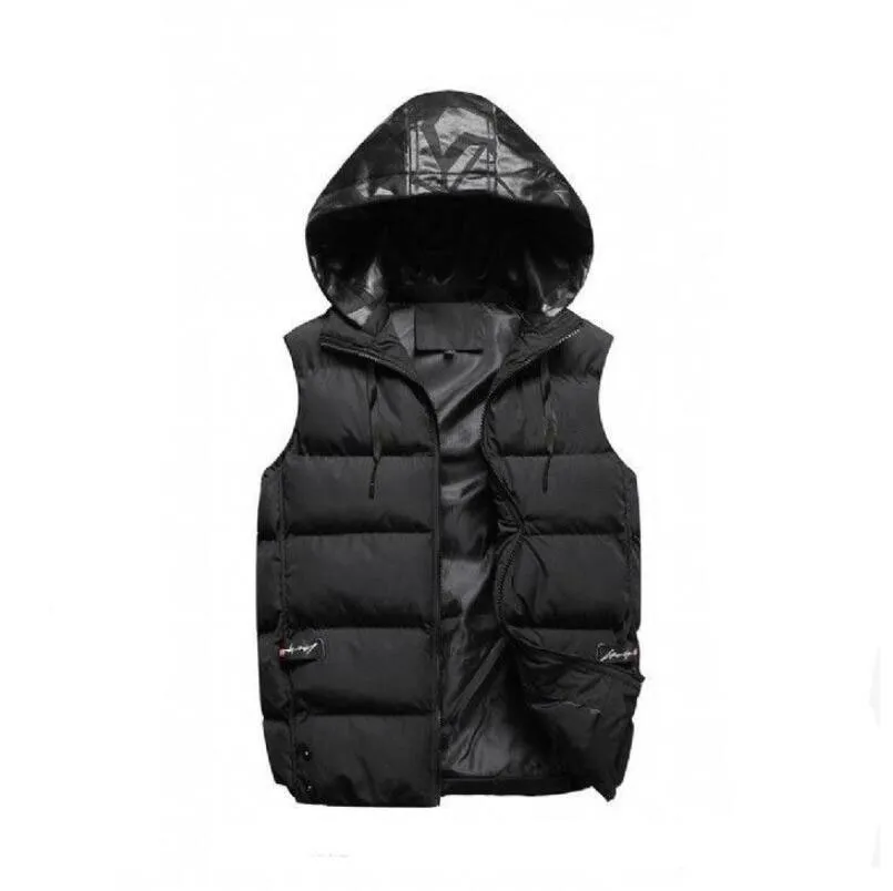 Gros hommes vêtements chauds hiver gilet vers le bas gilet plume conception vestes gilets décontractés manteau hommes vers le bas manteaux