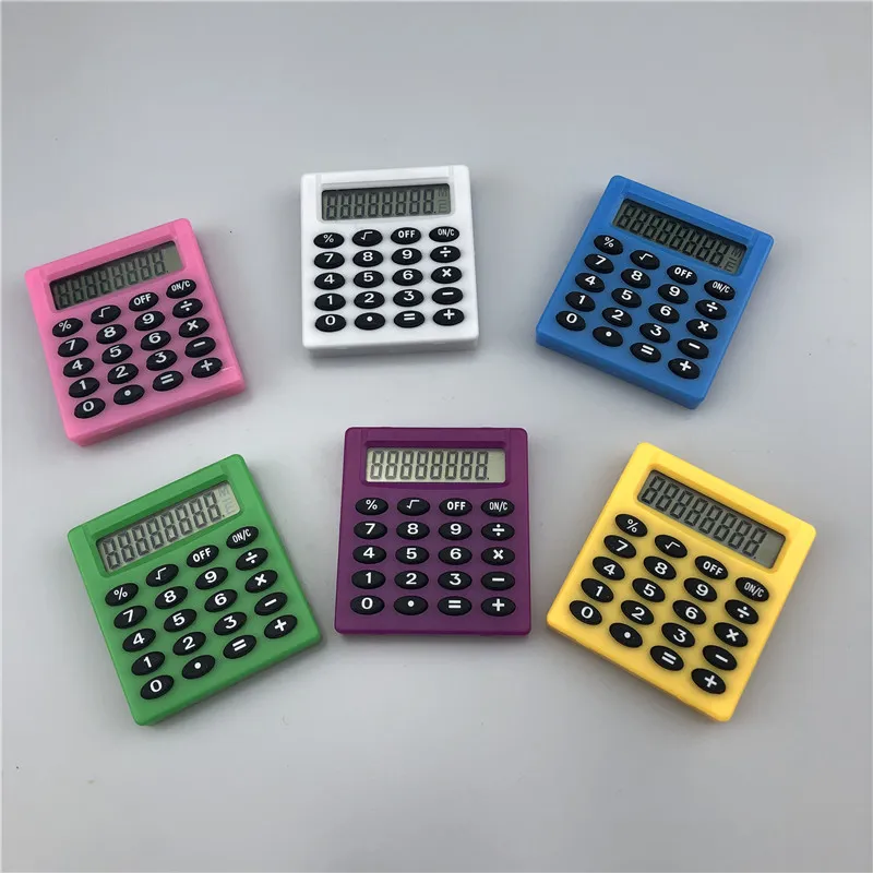 Calculadora científica de bolso portátil pequeno exame quadrado de estudante aprendizagem essencial dígito calculadora mini escritório papelaria escola