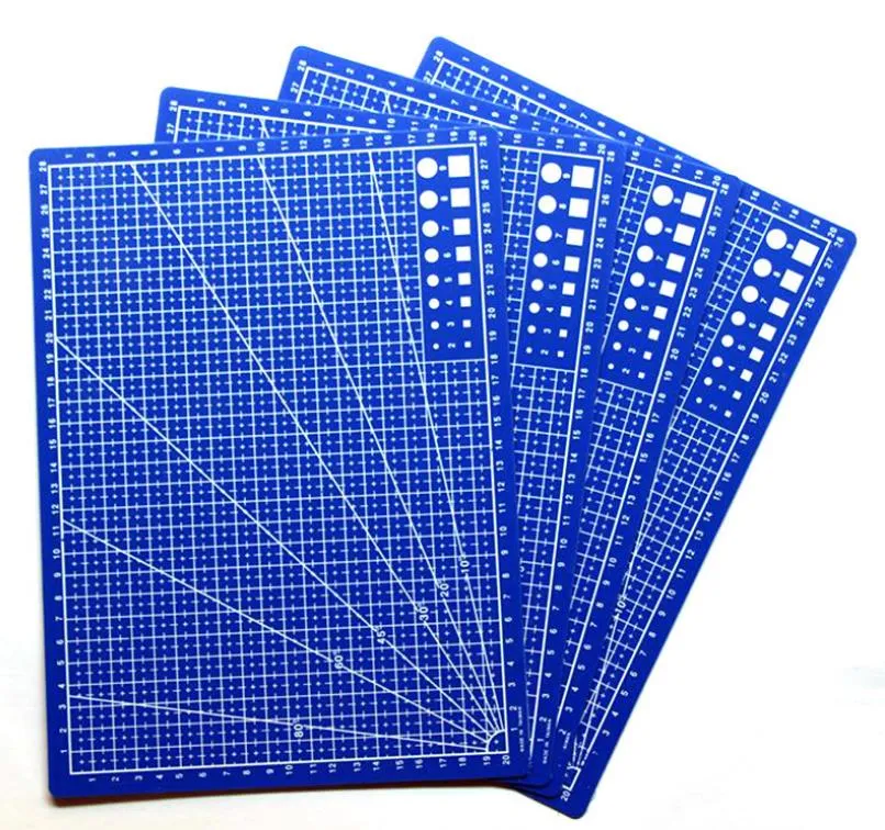 A4 plast skärbräda matta PVC rektangel Grid linjer skärande mat verktyg skärande fartyg DIY CUT TOOLS SN1762