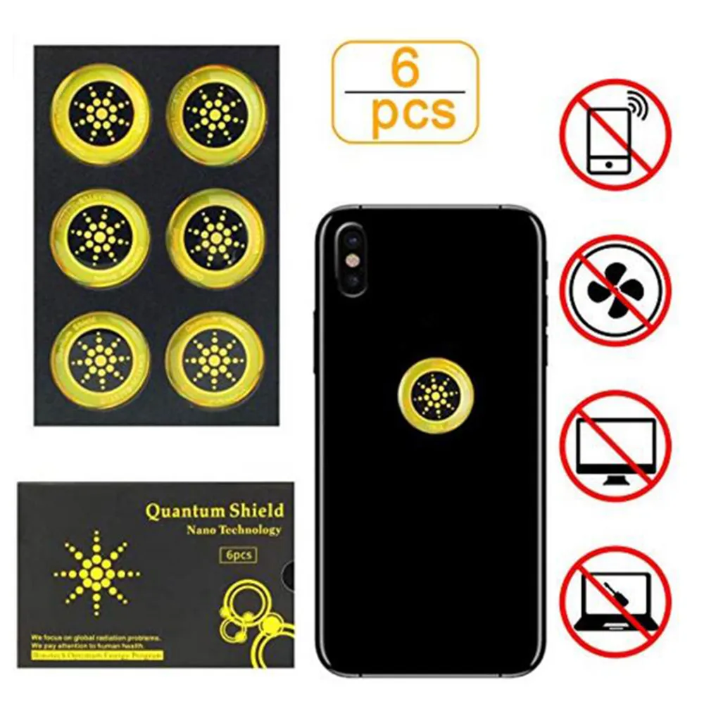 Quantum Shield Anti Straling Sticker Bescherming Amerikaanse Technologie Mobiele Telefoon Anti EMF EMR Bescherming Box Pack 6 StuksSet6734580