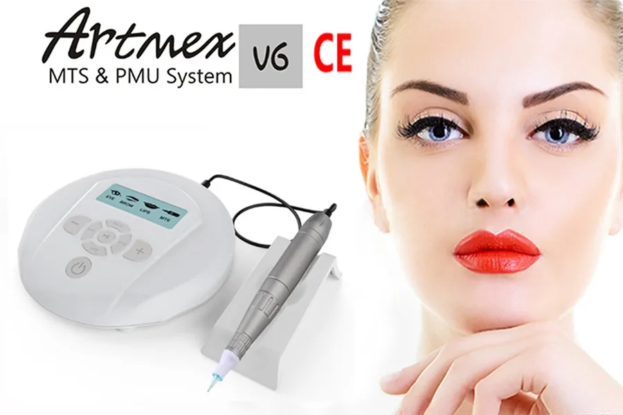 Artmex v6 ​​전문 세미 영구 메이크업 문신 기계 키트 MTS PMU 시스템 Derma Pen Eyebrow 립