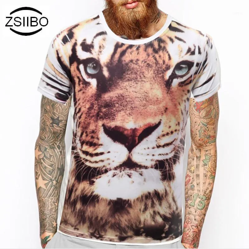 Vente en gros de t-shirts pour hommes - ZSIIBO TX90 TX91 Design Mode Animal Creative Cool T-Shirt Doigt / Flash / Corbeau / Singe Imprimé 3D Summer Short Slee