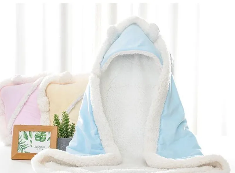CROAL CHERIE Baby Blanket & Swaddling Newborn Soft Fleece Sofa Blanket Solid Bedding Set Cotton Quilt Kids Stroller Blankets (2)