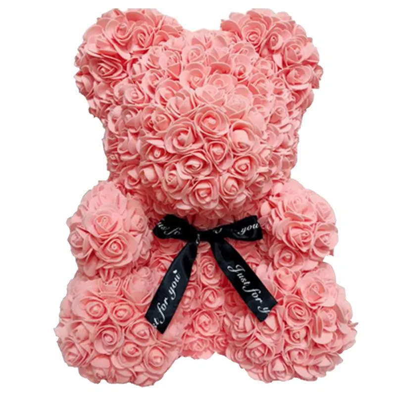 12 Regalo del Día de San Valentín, rosa roja de 25cm, oso de peluche, flor  rosa, decoración Artificial, regalos de Navidad, regalo de San Valentín  para mujer YONGSHENG 8390614574007
