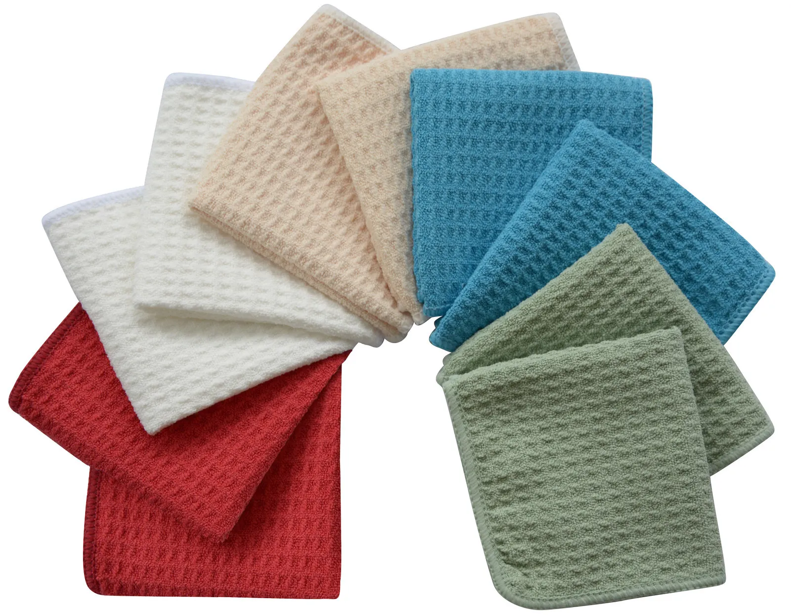 Sinland Home Microfiber Waffle Weave Dish Cloths Cleaning Cloth Soft Kitchen Dish Rags Fast Drying Towels 8Inchx8Inch 10 Pieces 201021