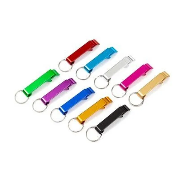 500PCS / LOT FREE SHIPPORT PROMOTION SAN CUSTERED PRINTED GIFT METAL Alloy Bottle Opener Metal Keychain Laser