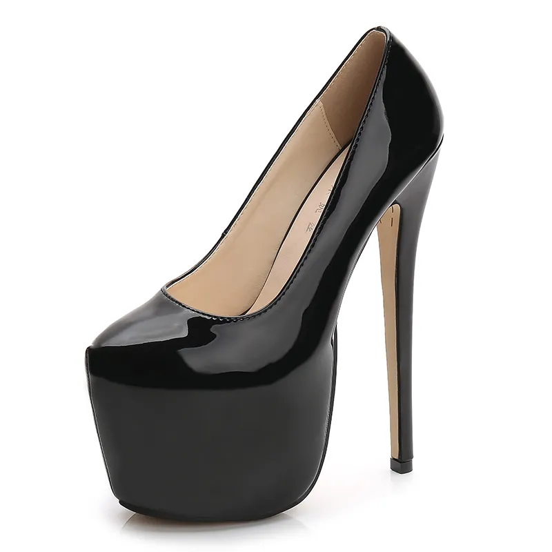 Maiernisi Sexy Prom Mujer Bombas 8cm Plataforma Modelo Catwalk Zapatos para mujer 18cm Tacones delgados Tacones femeninos Zapatos de tacón alto Tamaño grande 35-44 Y200702