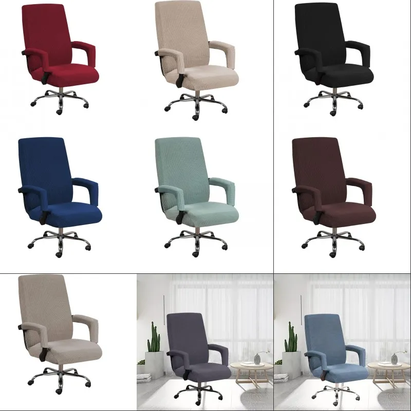 Kumaş Koltuk Kapakları Set Katı Renk Ofis Bilgisayarları Elastik Sandalye Kol Dayalı Kılıf Ev Anti Kirli Temiz Kapak Yeni Varış 22SP G2