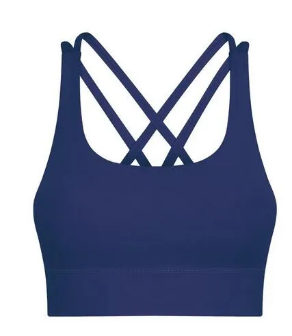 Cross Back Yoga Tank Sports Bra Wysoka siła Running Fitness Seksowna odporna na wstrząsy wyższe wsparcie dla kobiet bielizny Tops Gym Ubrania x027