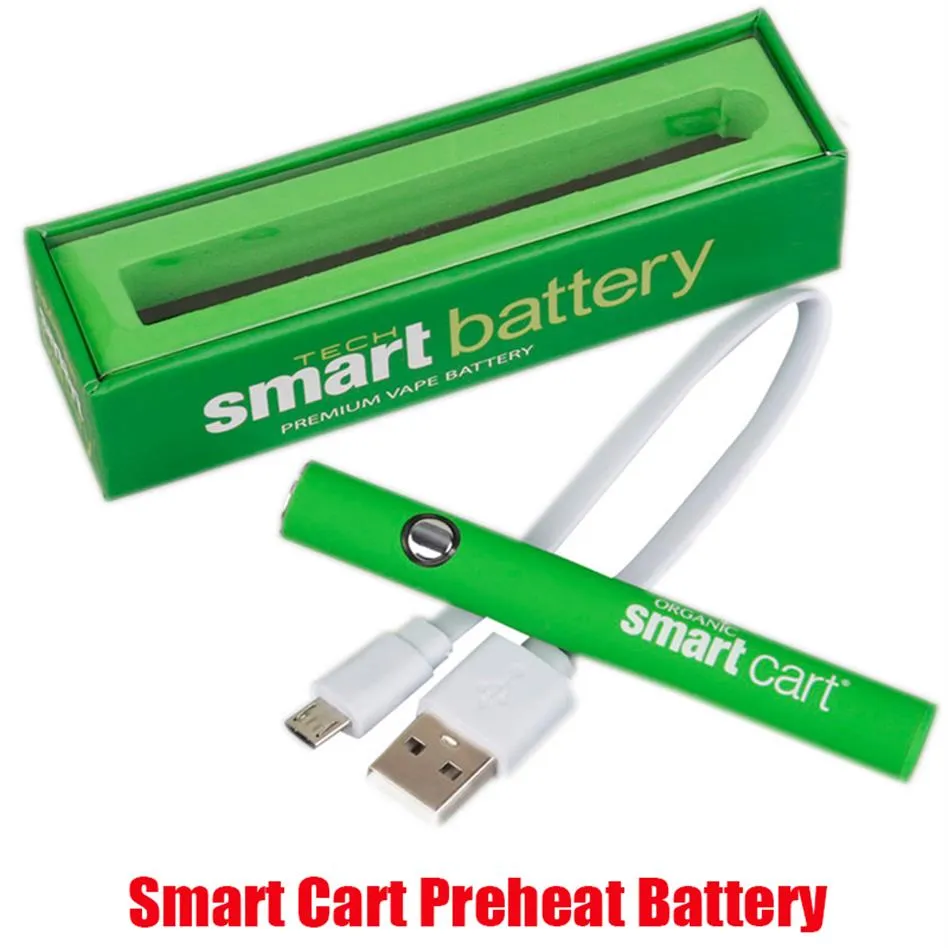 Smartcart Battery Kit Vape Pen Green Smart Carts 380Mah Preheat Vv