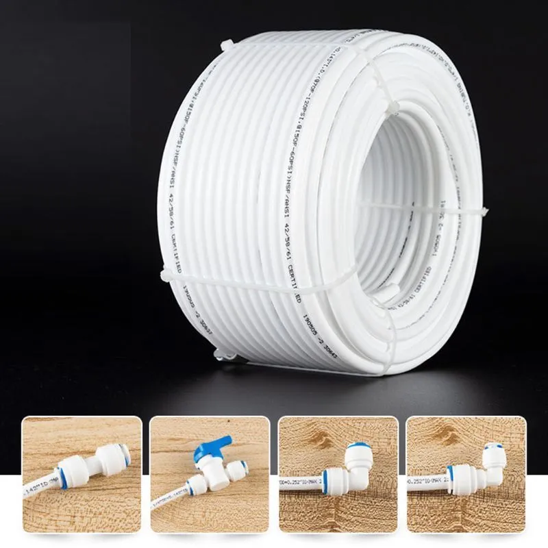 1/4" White PE Pipe Flexible Tube Hose for RO Water Filter System Aquarium Revers Y200922