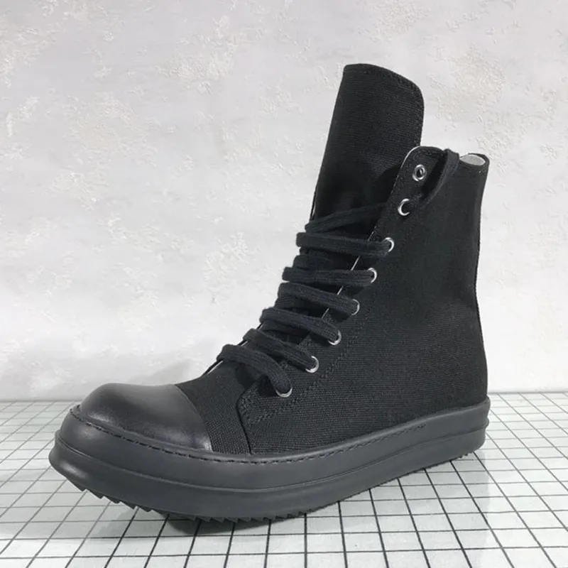 2021 Spring Canvas Boots Female Black White Platform Boots Comfortable Women's Ankle Boots 9#20/20d50