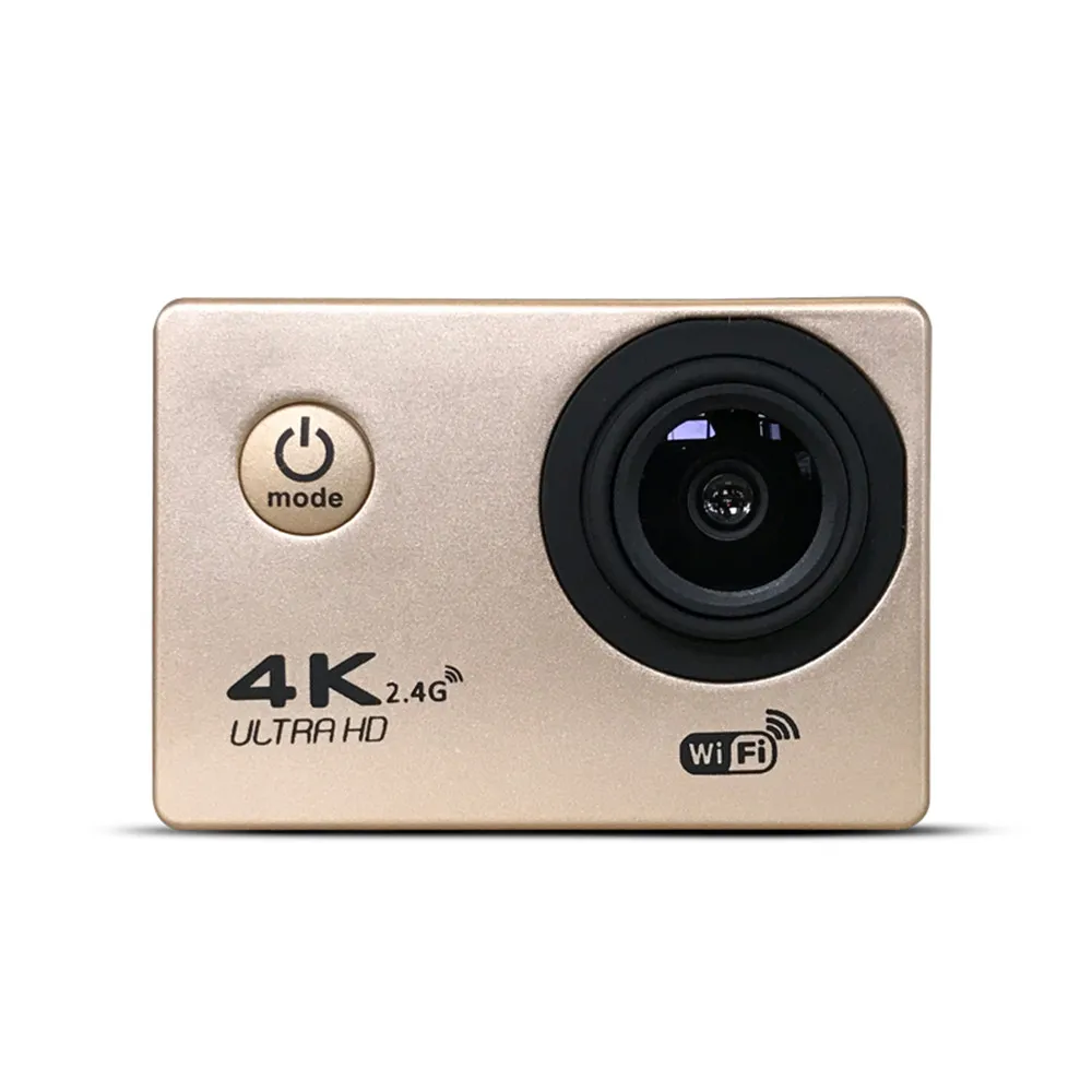 4 K Eylem Kamera F60 Allwinner 4 K / 30FPS 1080 P Spor Wifi 2.0 "170D Kask Kam Sualtı Git Su Geçirmez Pro + Nefesli Perakende Kutusu