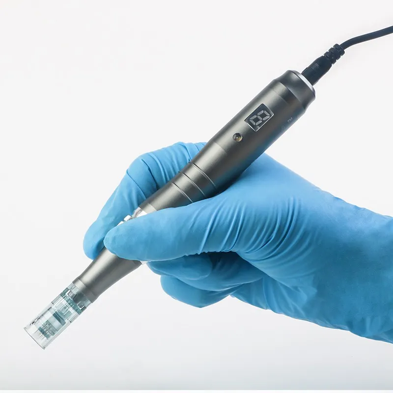 Dr. Pen Ultima M8 Dermapen Micro Needle Pens Microneedling Electric Wired Auto Kit di strumenti per la cura della pelle per viso corpo 30 pezzi Cartucce