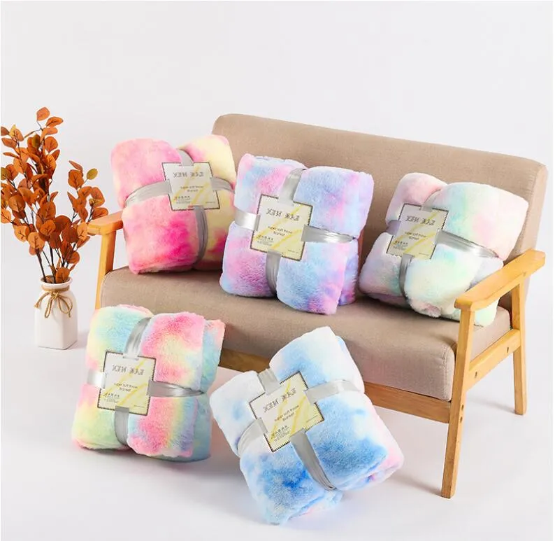 Blanket Soft Fluffy Pillows And Blankets Tie Dye Fuzzy Throw Blanket