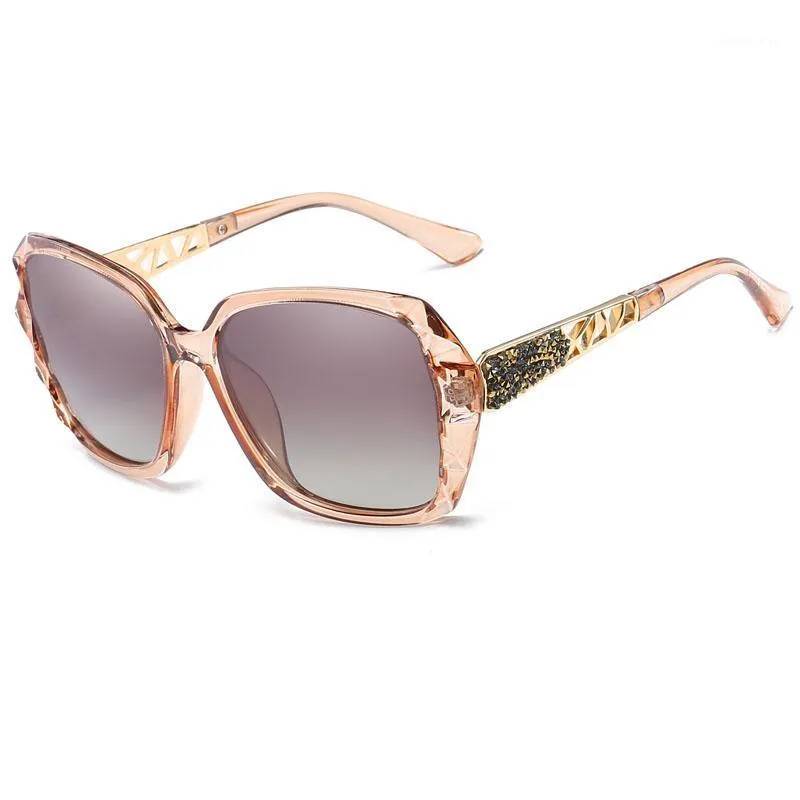 Top Fashion Women Brand Designer Солнцезащитные очки поляризованы солнцезащитные очки большого размера UV400 Градиент Lunettes de Soleil Femmes1