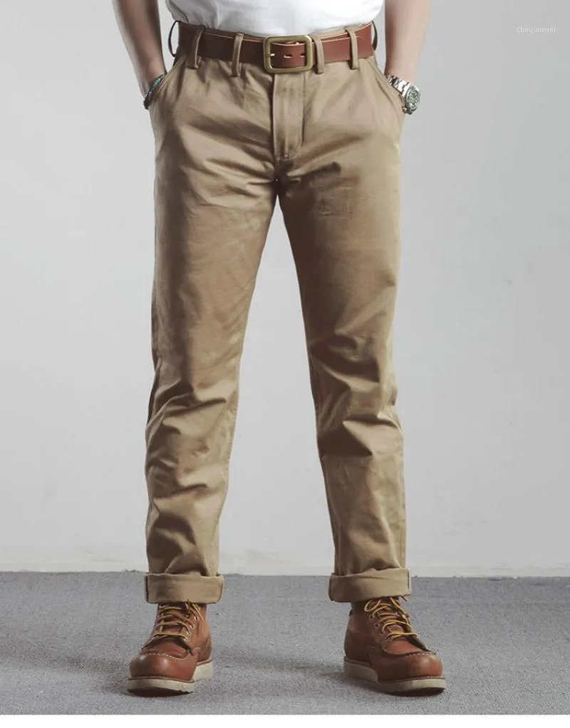 US Army Officer Red Khaki Jeans 9oz Cotton, High Quality Casual Chino ...