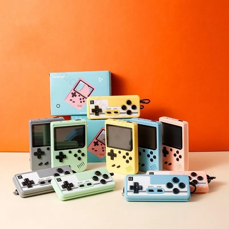 Mini Handheld Macaron Game palyer 500/400 in 1 Retro Video Game Console 8 Bit 3.0 Inch Colorful LCD Support Two Players
