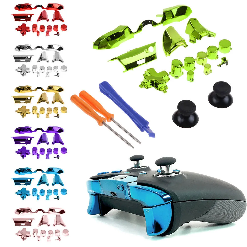 تصفيح Thumbstick الوفير LB RB Trigger أزرار D-Pad LT RT KIT زر مجموعة أداة ل Xbox One Elite Controller إصلاح أجزاء سريع السفينة