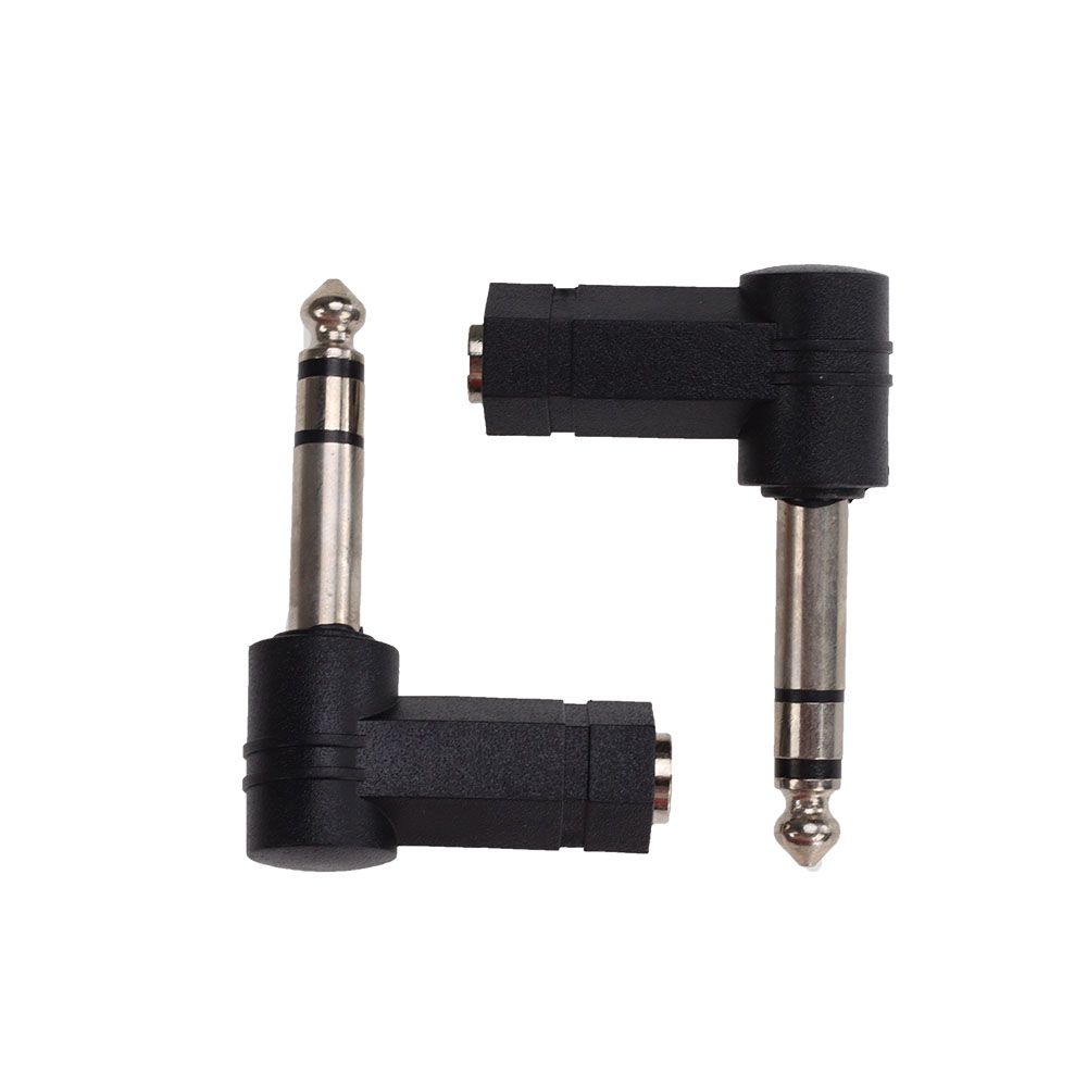 Conector Macho De 6,35 Mm A Hembra De 3,5 Mm, 3 Polos, 90 Grados ...