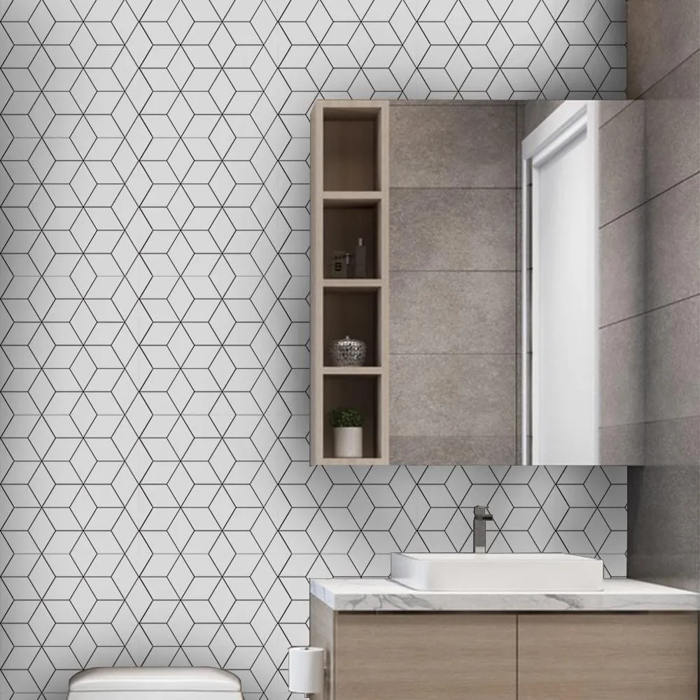 Autocollant de carreaux de mosaïque auto-adhésifs pour salle de bains, 10 pièces, autocollant mural imperméable pour dosseret de cuisine, décoration de maison nordique moderne, DIY bricolage